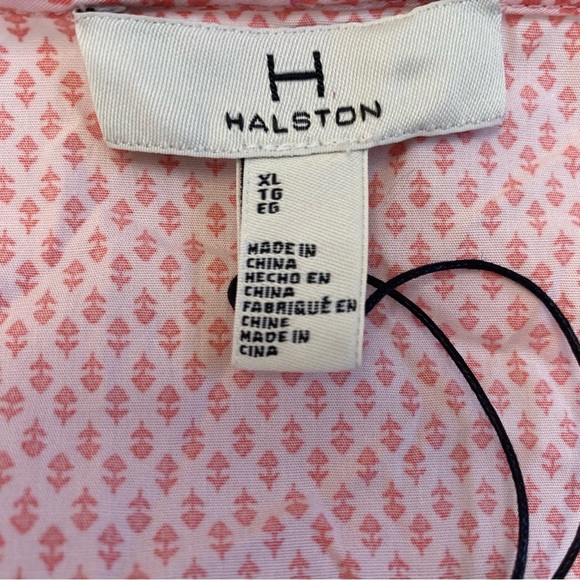 H By Halston Poplin Blouse Square Eyelet Neck Tulip Floral Ditzy Print Size XL - Picture 4 of 9